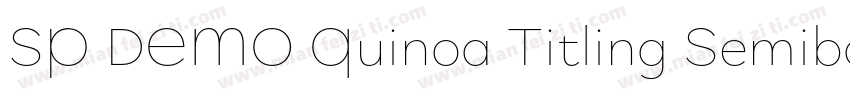 SP DEMO Quinoa Titling Semibold Reg字体转换